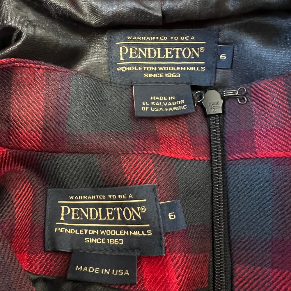 Vintage Pendleton Plaid Midi Dress Blazer Set Tartan Christmas Party Holiday - 6 - Picture 7 of 11